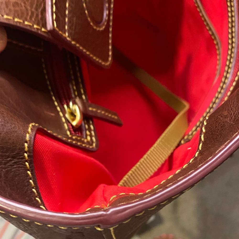 Dooney & Bourke Brown Leather Tote - Picture 9 of 11